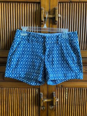 Dear John Blue & White Geometric Print Shorts